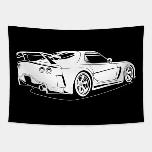 rx7 veilside white print Tapestry