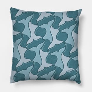 Whale Tail Seamless Pattern Pillow