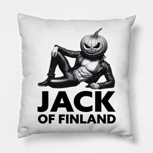 Jack the Pumpkinhead of Finland Posing - Gay Themed Halloween Fun Pillow