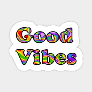 Rainbow Good Vibes - Positive Quotes Magnet