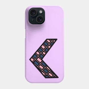 Rune Kenaz, Retro Print in Blue and Pink Phone Case