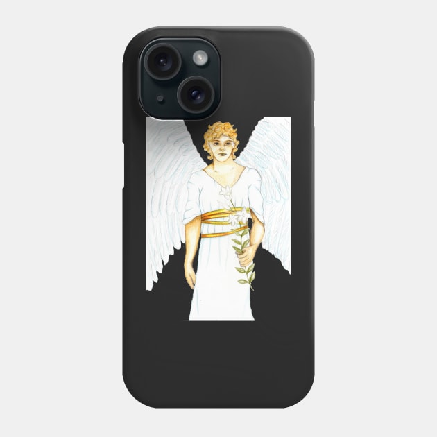 Archangel Gabriel the Messenger Angel- Light Green Phone Case by EarthSoul