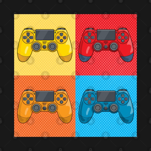 PS4 Pop Art Video Game Controllers by Hixon House