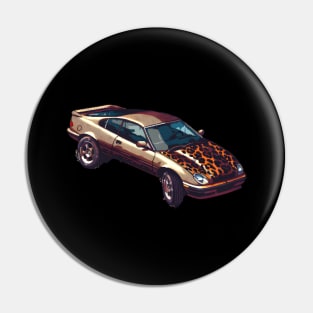 Retro Pixeled Car Pin