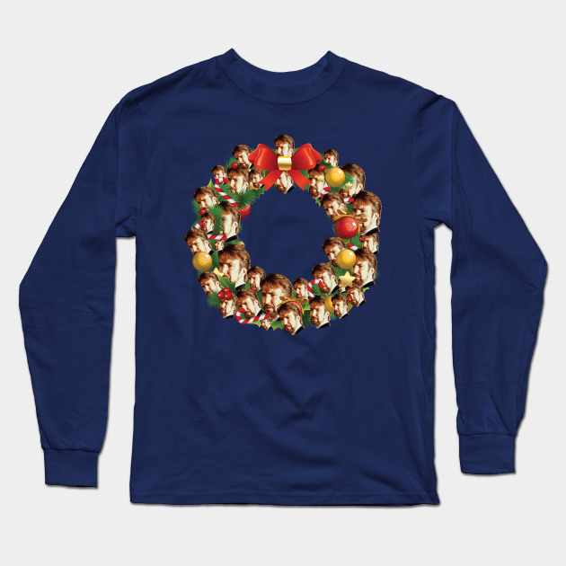 Hans Gruber Die Hard Multiface Christmas Wreath - Die Hard - Long Sleeve T-Shirt