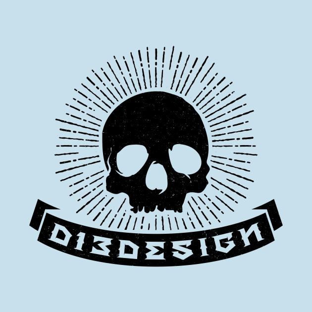 D13 Skull - Black by d13design