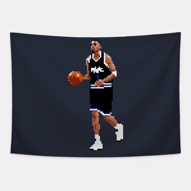 Anfernee Hardaway Pixel Dribble Tapestry by qiangdade