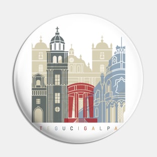 Tegucigalpa skyline poster Pin