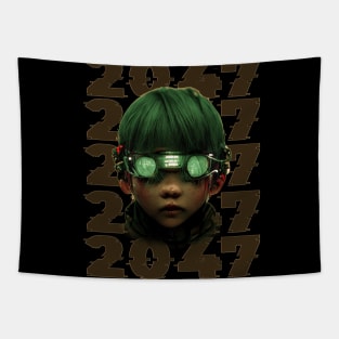 cute futuristic zombie boy Tapestry