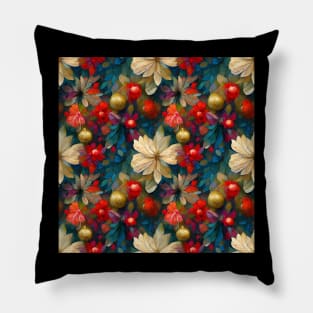 dreamy floral christmas Pillow