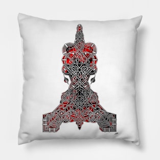 Mjolnir - Thor's Hammer Nordic Knotwork Pillow