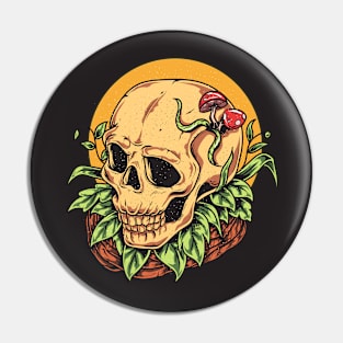 A Waiting Skull Pin