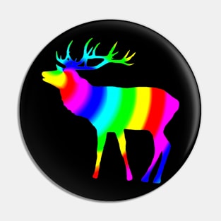 colorful deer, stag wild animal, hunting Pin