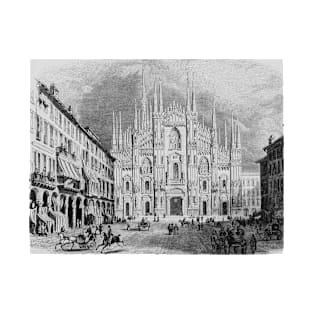 Milan Cathedral Vintage Illustration T-Shirt