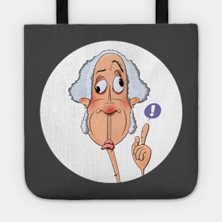 Old man with gray hair - caricature Tote