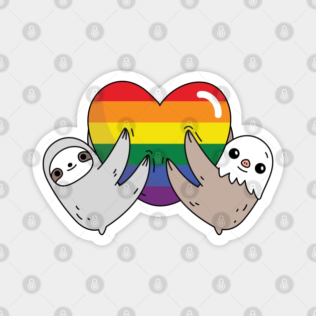 The pride love sloths Magnet by Noristudio