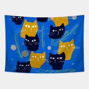 Confused Christmas cats Tapestry