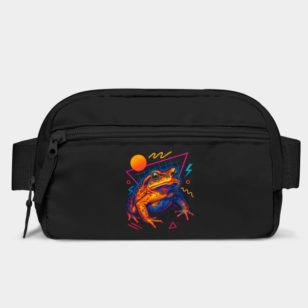 Retro Neon South American Giant Marine Toad - Bold Synthwave Amphibian Design by Reptiq's Store