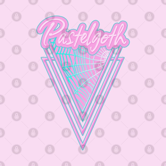 Spooky cute Pastelgoth lettering Spiderweb Kawaii by designsbyxarah