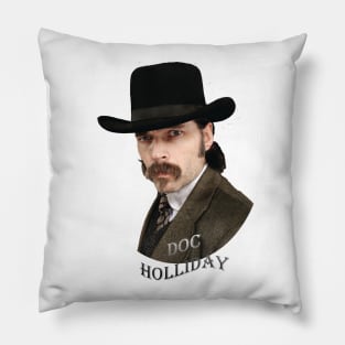 Doc Holliday FlagType Dark Pillow