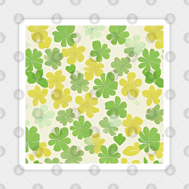 Scattered Clover 8 (MD23Pat004c) Magnet by Maikell Designs