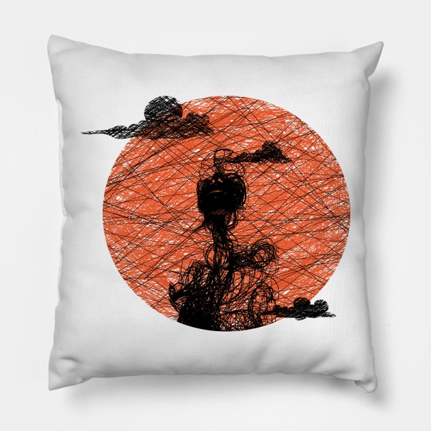 Scratch Design Pillow by Madkeenoff