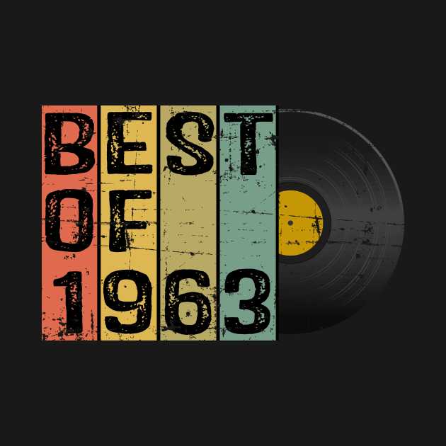 Retro Vintage 57th Birthday Gift For Him or Her Best of 1963 by RW