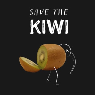 Save The Kiwi Fruits Bird New Zealand Travel T-Shirt