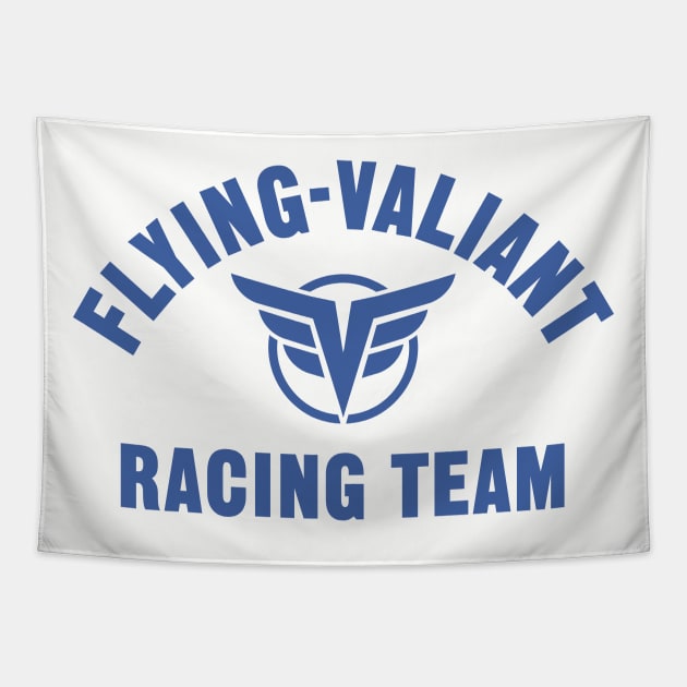 The Flying Valiant Racing Team - 1 Color Design Tapestry by jepegdesign