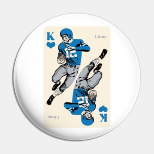 Detroit Lions King of Hearts Pin