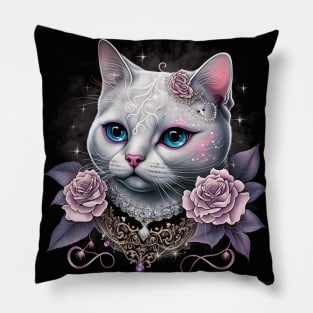 Dolly White British Shorthair Pillow