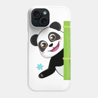 Cute panda and snowflake Phone Case