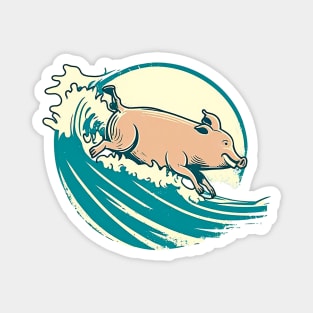 Pig on the wave Magnet