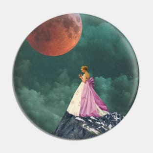 Under the Moon - Vintage Inspired Collage Illustration Pin