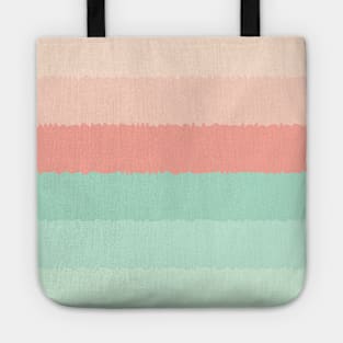 Crystal Lines Of Pastel Orange and Green Tote