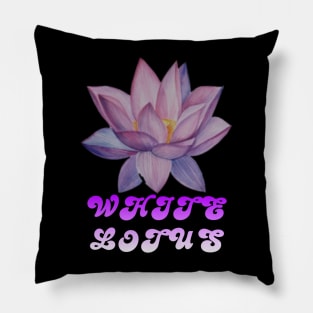 white lotus Pillow