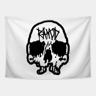 skull rncd black type Tapestry