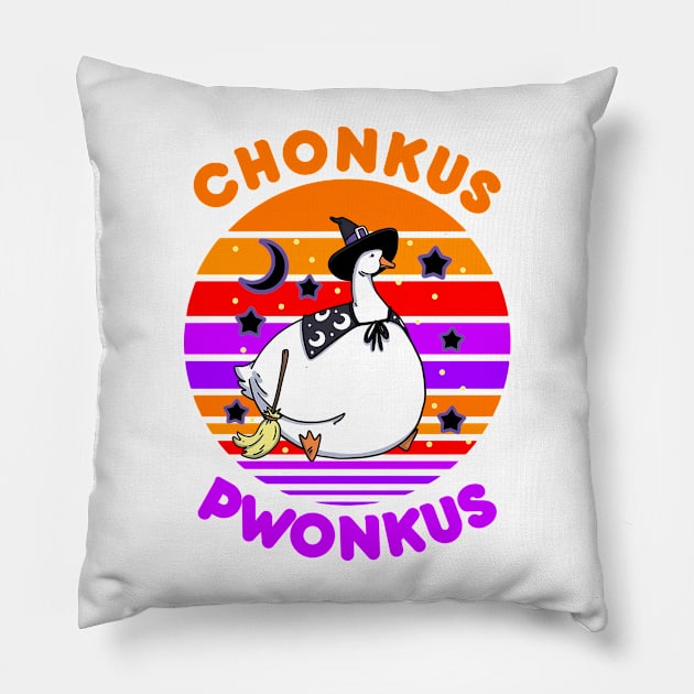 Honkus Ponkus Halloween Goose Pillow by TASAAGOR