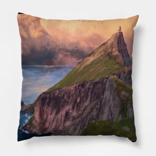 Woman in the peak Pillow