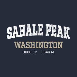 Sahale Peak Washington White Vintage Arch T-Shirt