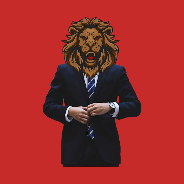 Man with lion head by blackdesain99