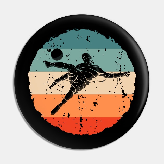 Retro Vintage Soccer Player Soccer Lovers Football Fans Gift Pin by Abko90