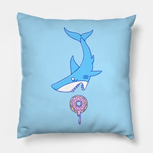 Funny Shark vs Donut Pillow