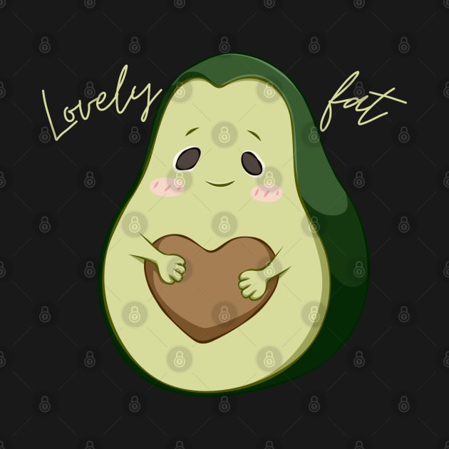 Lovely Fat Avocado - Light Text by The Three Pixel