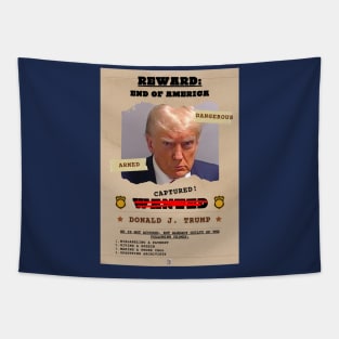 Donald Trump Mugshot & Wanted Poster Tapestry