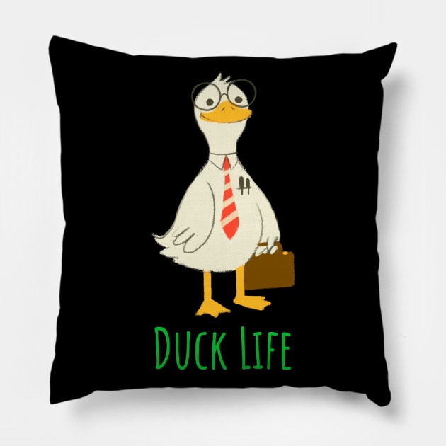 Duck life Pillow by Aversome