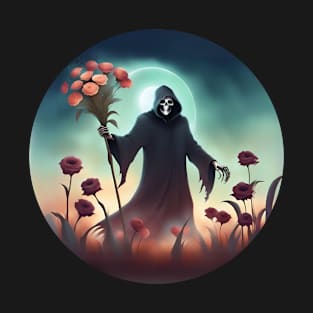 Flower-giving Grim Reaper T-Shirt