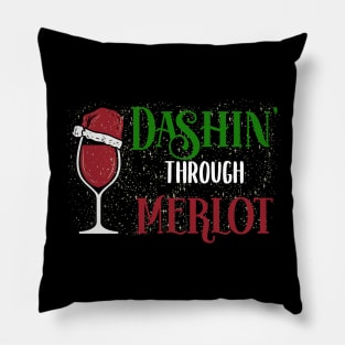 Dashing through Merlot | Xmas Christmas Wine Pillow