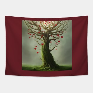 A Tree that grows Hearts Tapestry