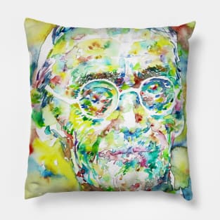 HERMANN HESSE - watercolor portrait .3 Pillow